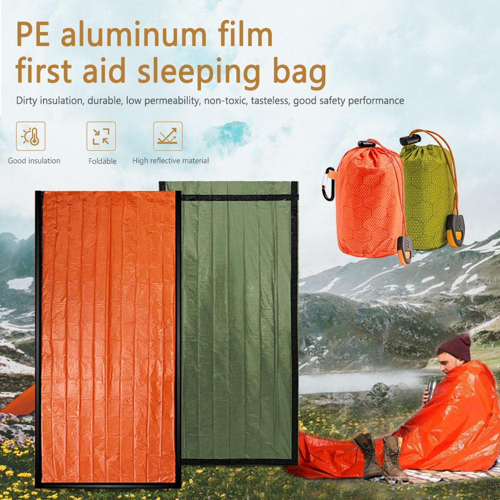Bivy Bag Emergency - Thermoschlafsack Tragbare Isomatte Steppdecke PE-Aluminiumfolie Warm