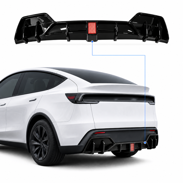 Sos Light Strobe - Für Tesla Model Y Juniper Heckstoßstangenlippe