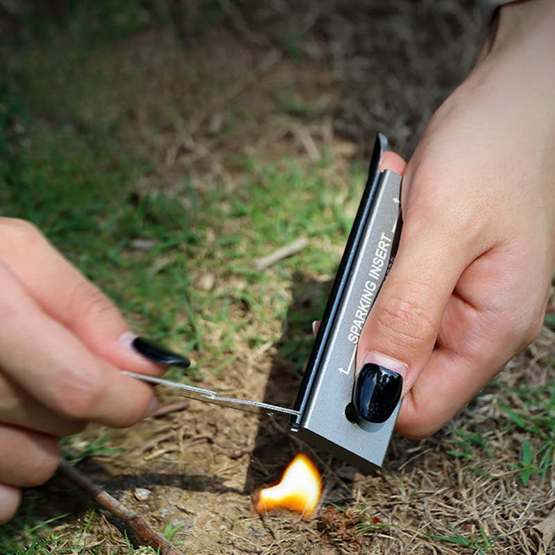 Fire Starting Kit - Wasserdichtes Magnesium-Feuerstein- und Stahlstab-Überlebens-Feueranzünder-Set – unverzichtbare