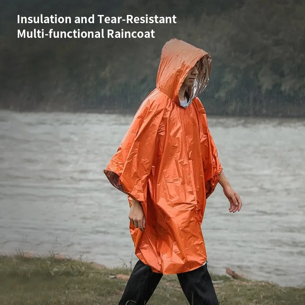 Emergency Poncho Rain - Notfall Regenmantel Poncho Wasserdichte Regenbekleidung Decke