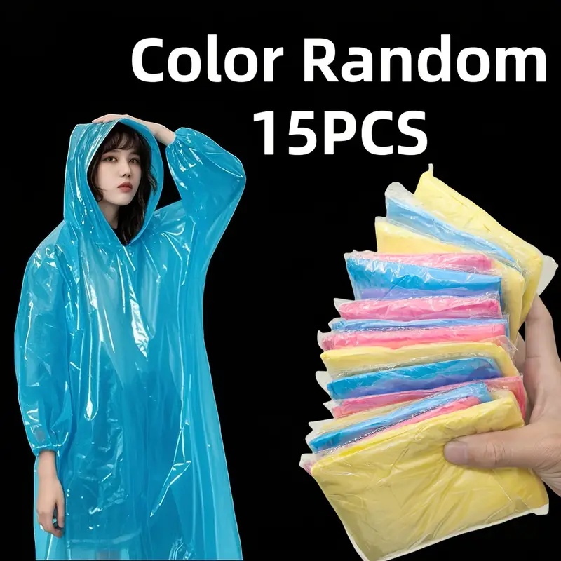 15/30 Stück zufällig gefärbte  – Emergency Poncho Rain Bewertung und Preis